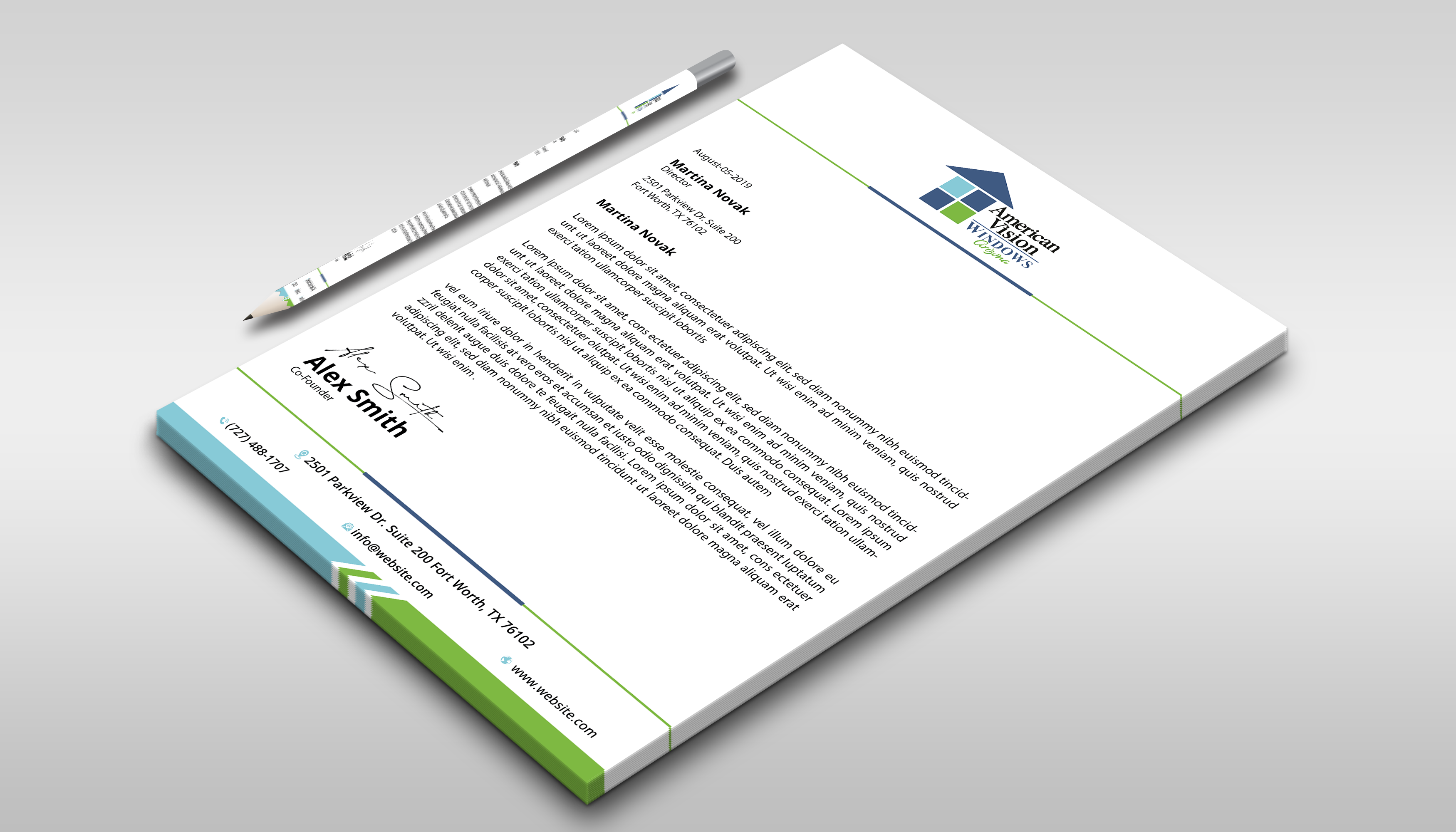 Letterhead Design by DesignerShahadat for American Vision Windows Arizona | Design #34053886