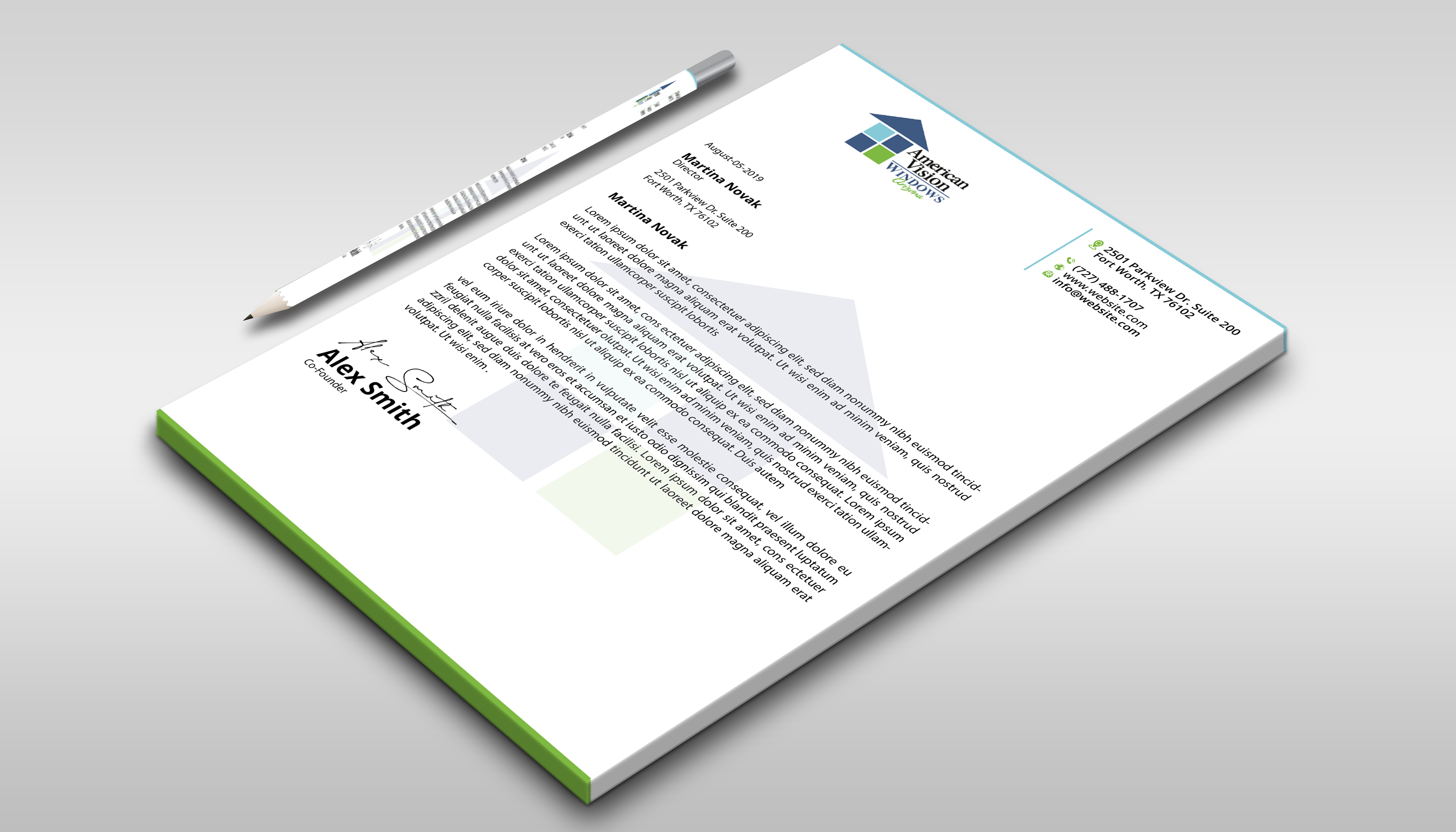 Letterhead Design by DesignerShahadat for American Vision Windows Arizona | Design #34054787