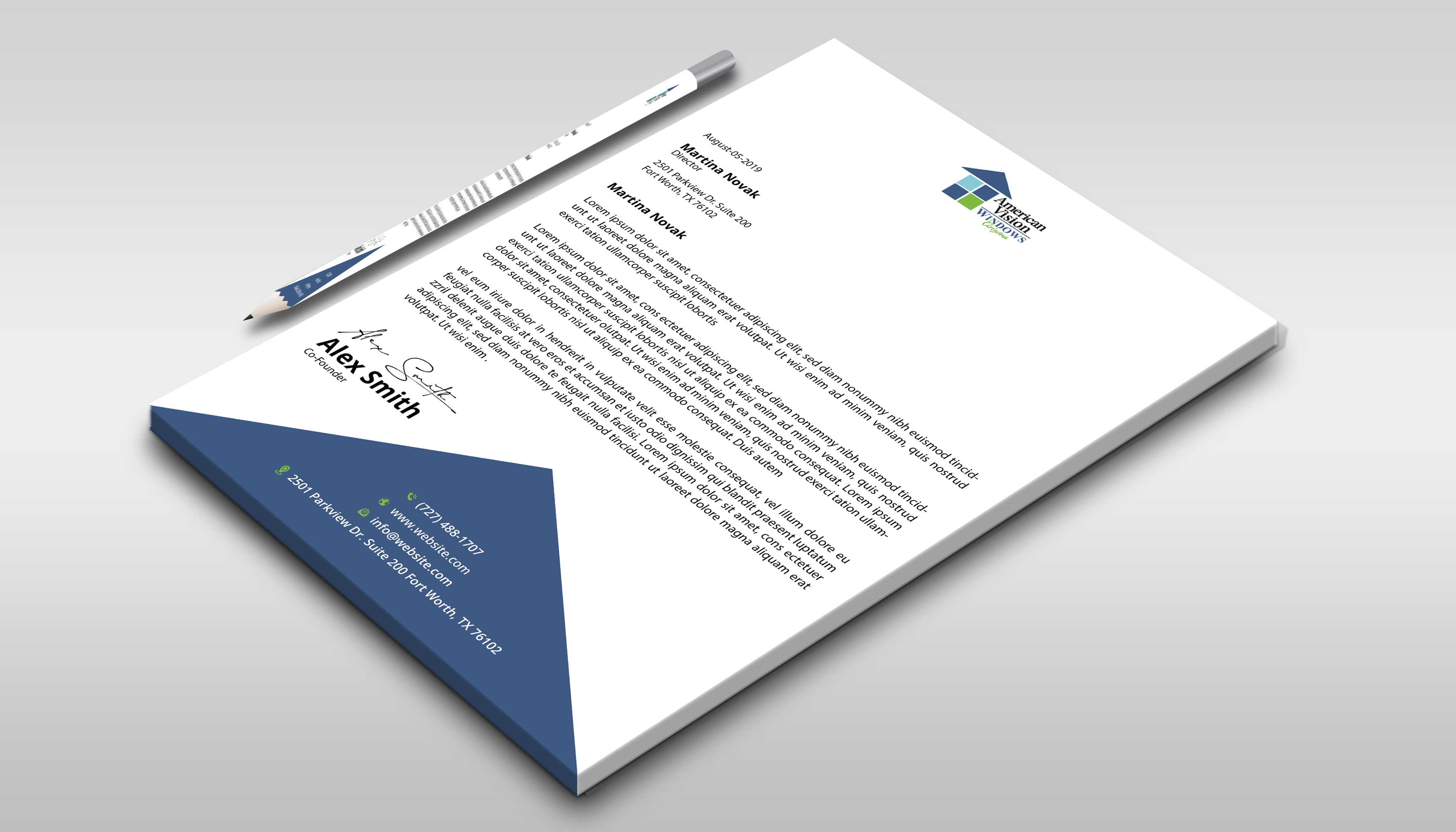 Letterhead Design by DesignerShahadat for American Vision Windows Arizona | Design #34054833