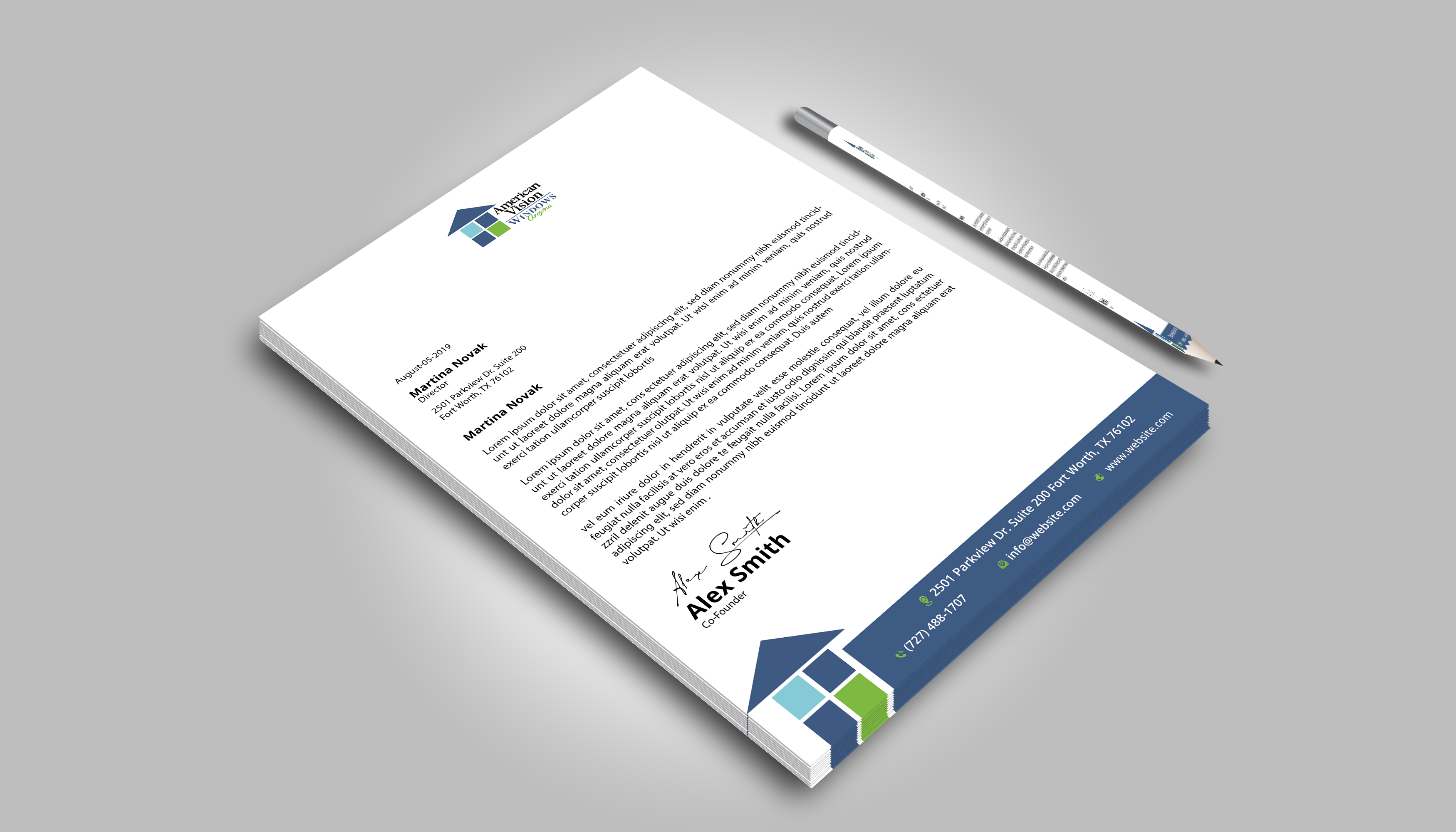 Letterhead Design by DesignerShahadat for American Vision Windows Arizona | Design #34054907