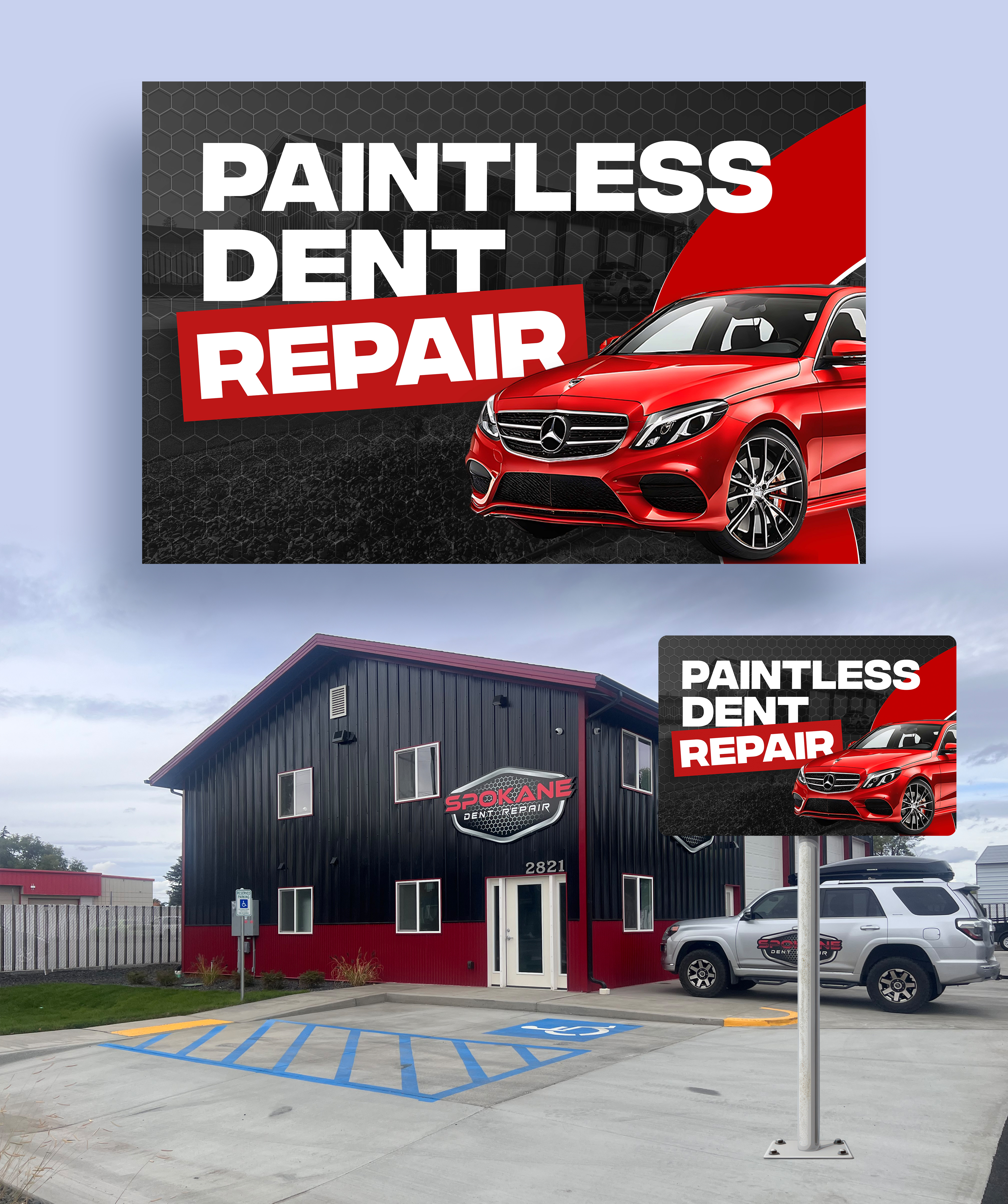 Signage Design by Graphic Guy for Spokane Dent Repair  | Design #34056579