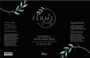 National Ferme Beauty brand redesign of product labels