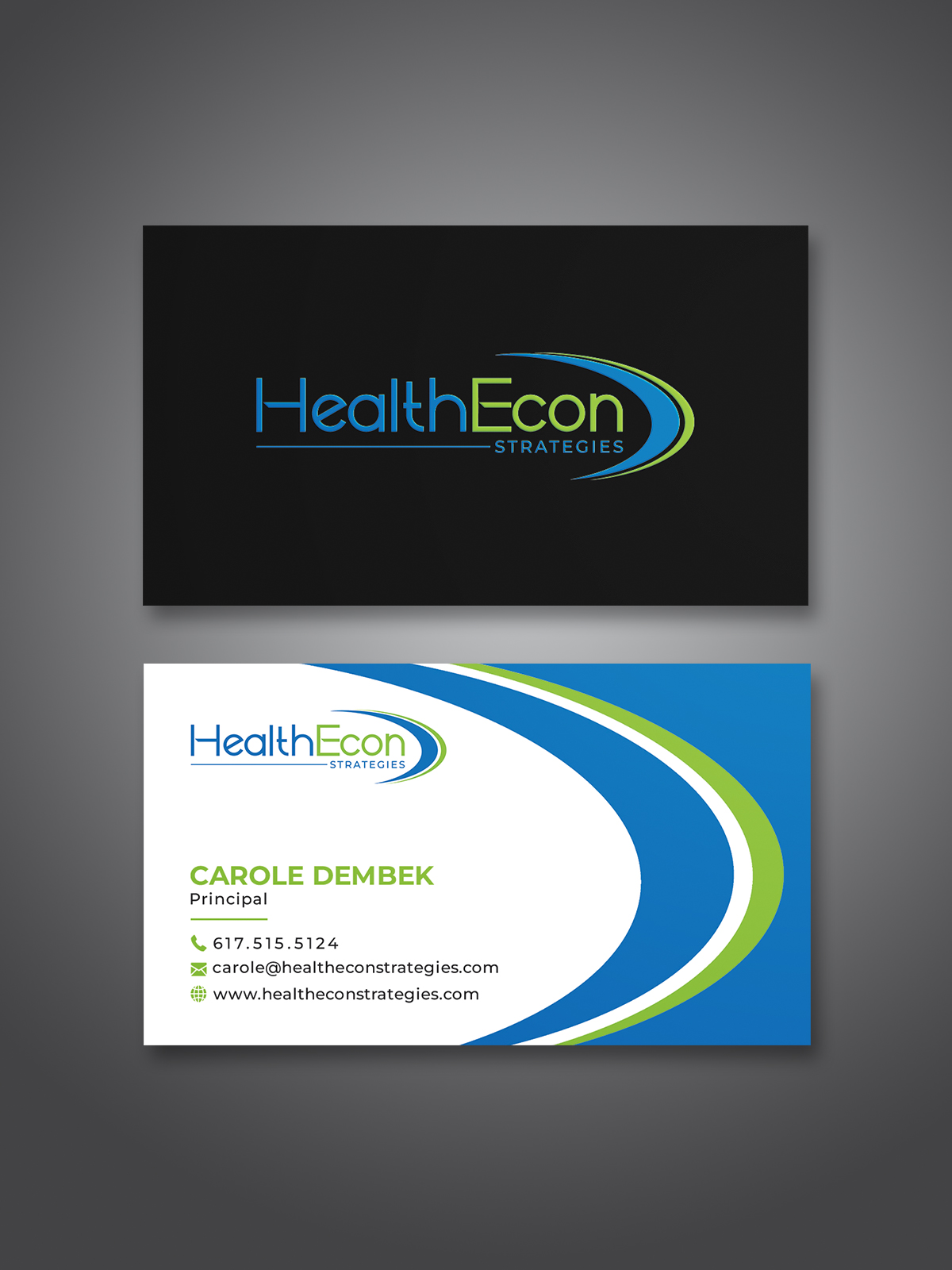 Business Card Design by Creative Moon Design for HealthEcon Strategies | Design #34066250