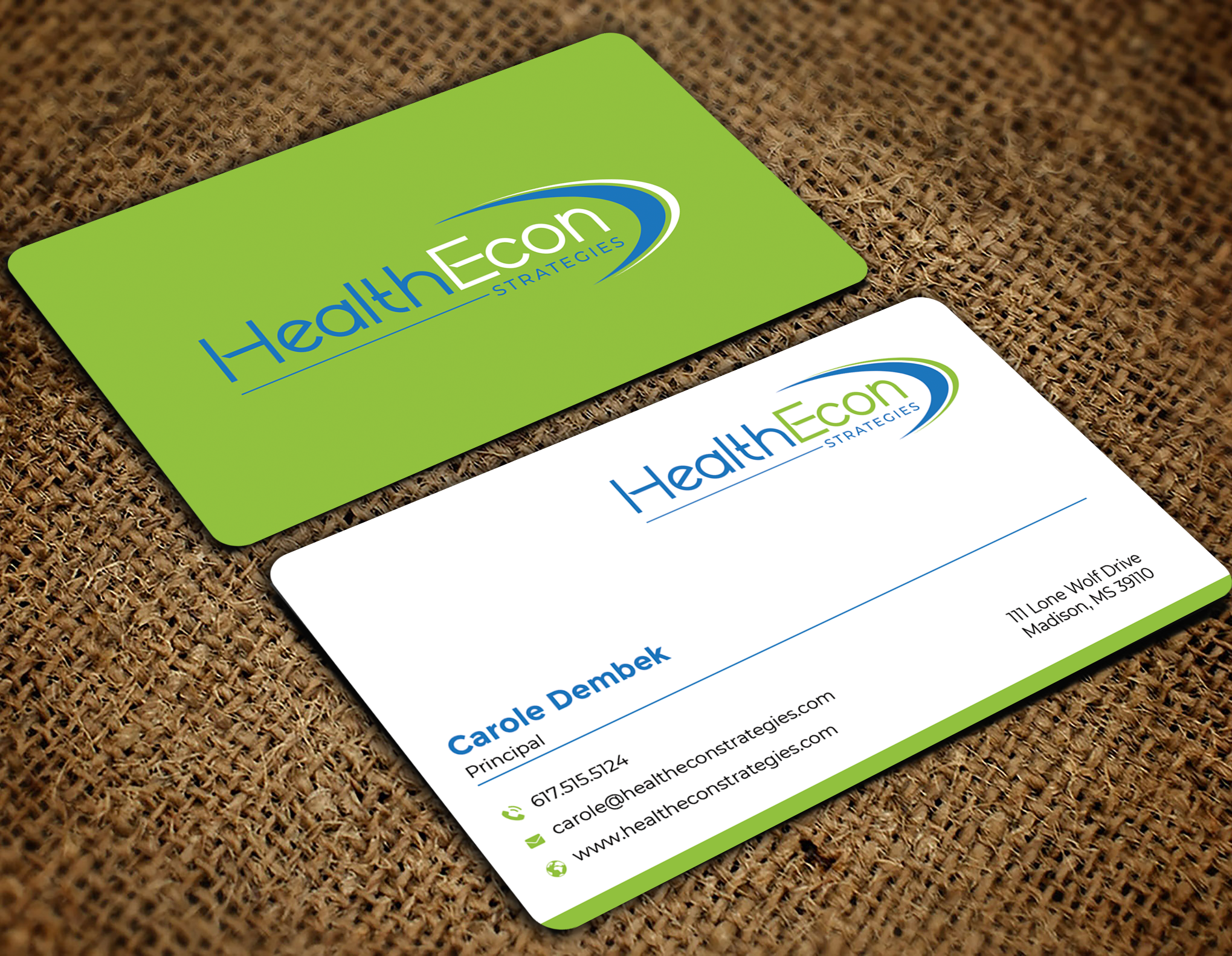 Design de Carte de Visite par Graphixpointt pour HealthEcon Strategies | Design #34066414