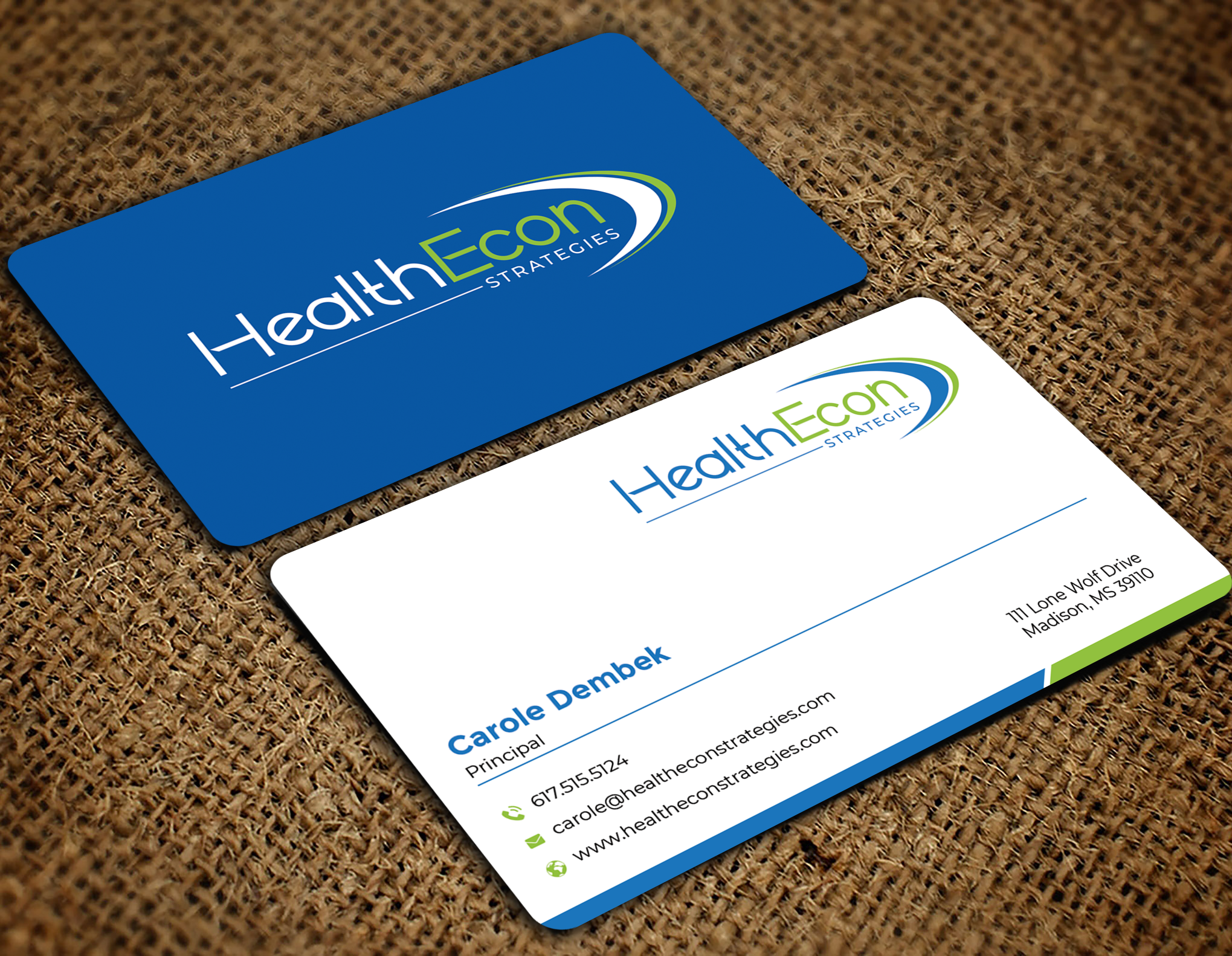 Design de Carte de Visite par Graphixpointt pour HealthEcon Strategies | Design #34066446