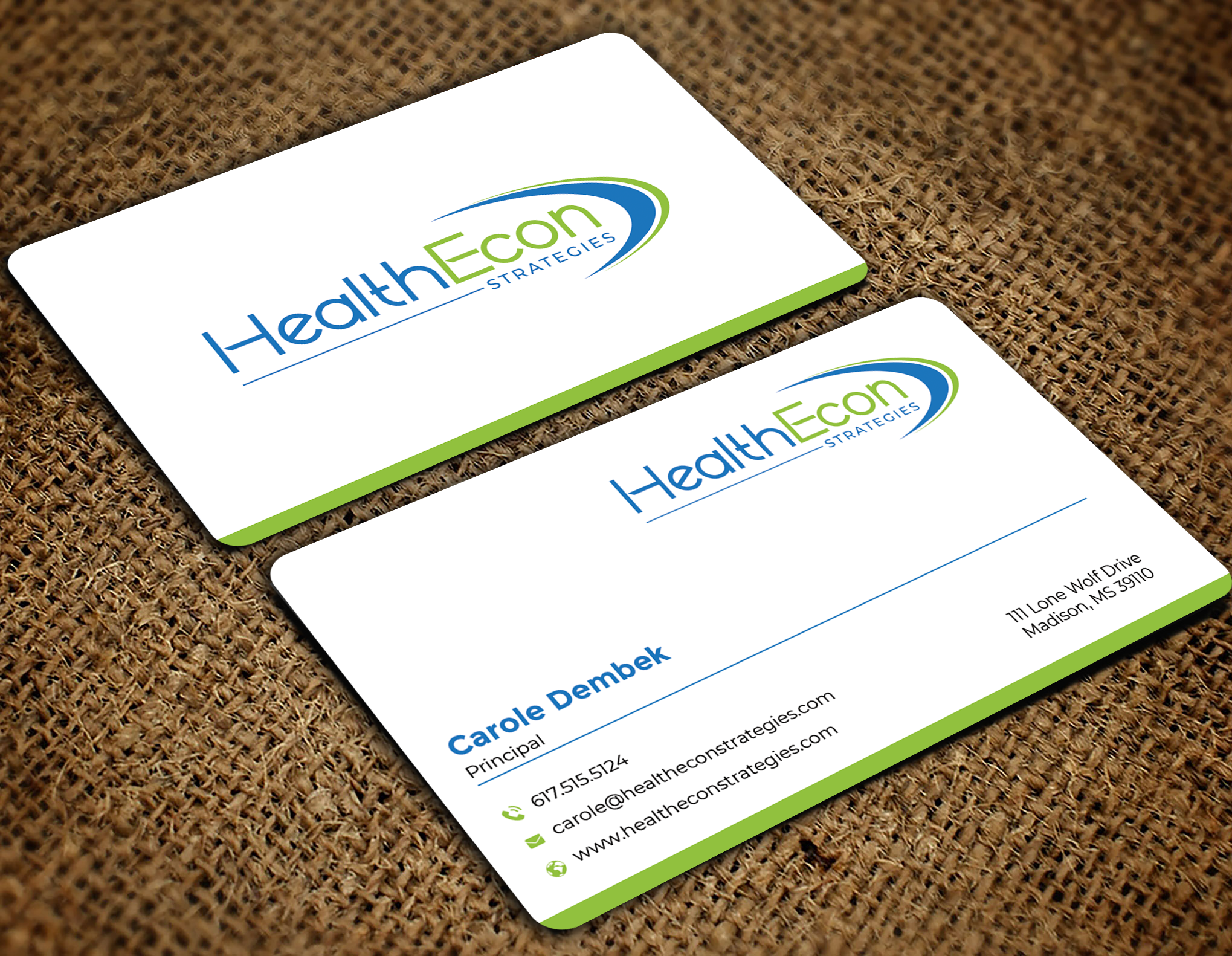 Diseño de Tarjeta de Presentación por Graphixpointt para HealthEcon Strategies | Diseño #34066447
