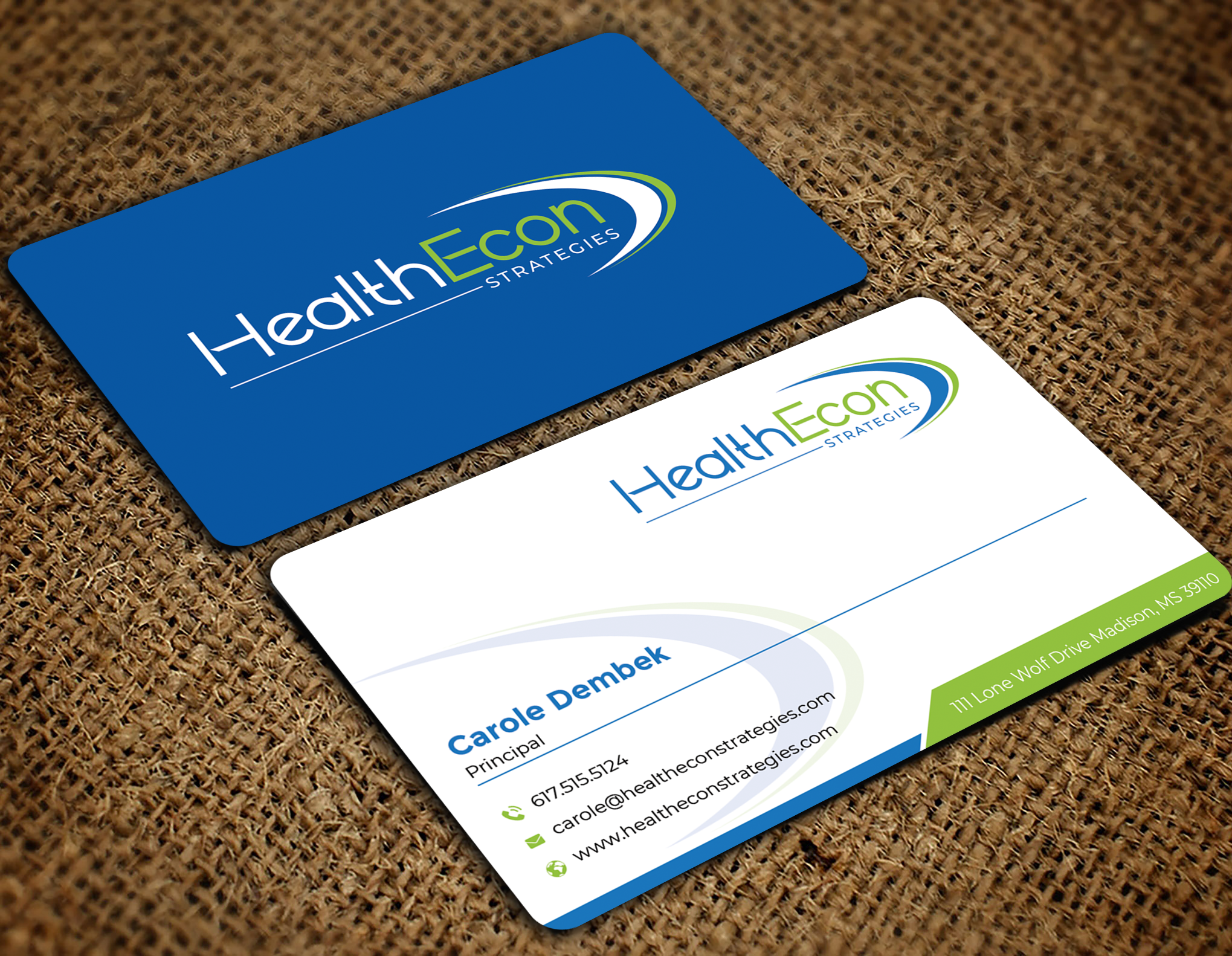 Design de Carte de Visite par Graphixpointt pour HealthEcon Strategies | Design #34066463