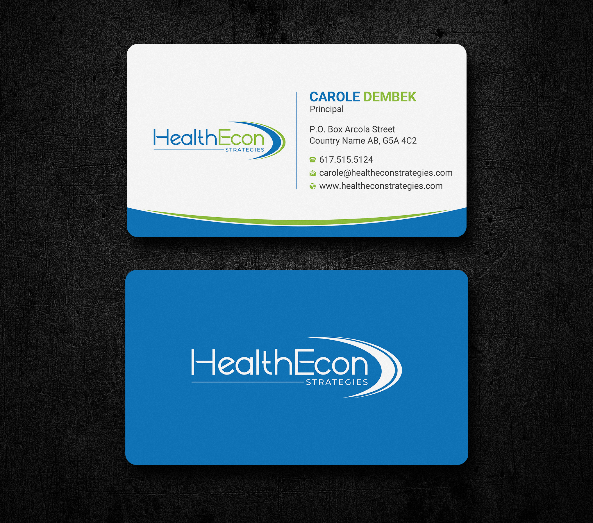 Design de Carte de Visite par Uttom 2 pour HealthEcon Strategies | Design #34066397