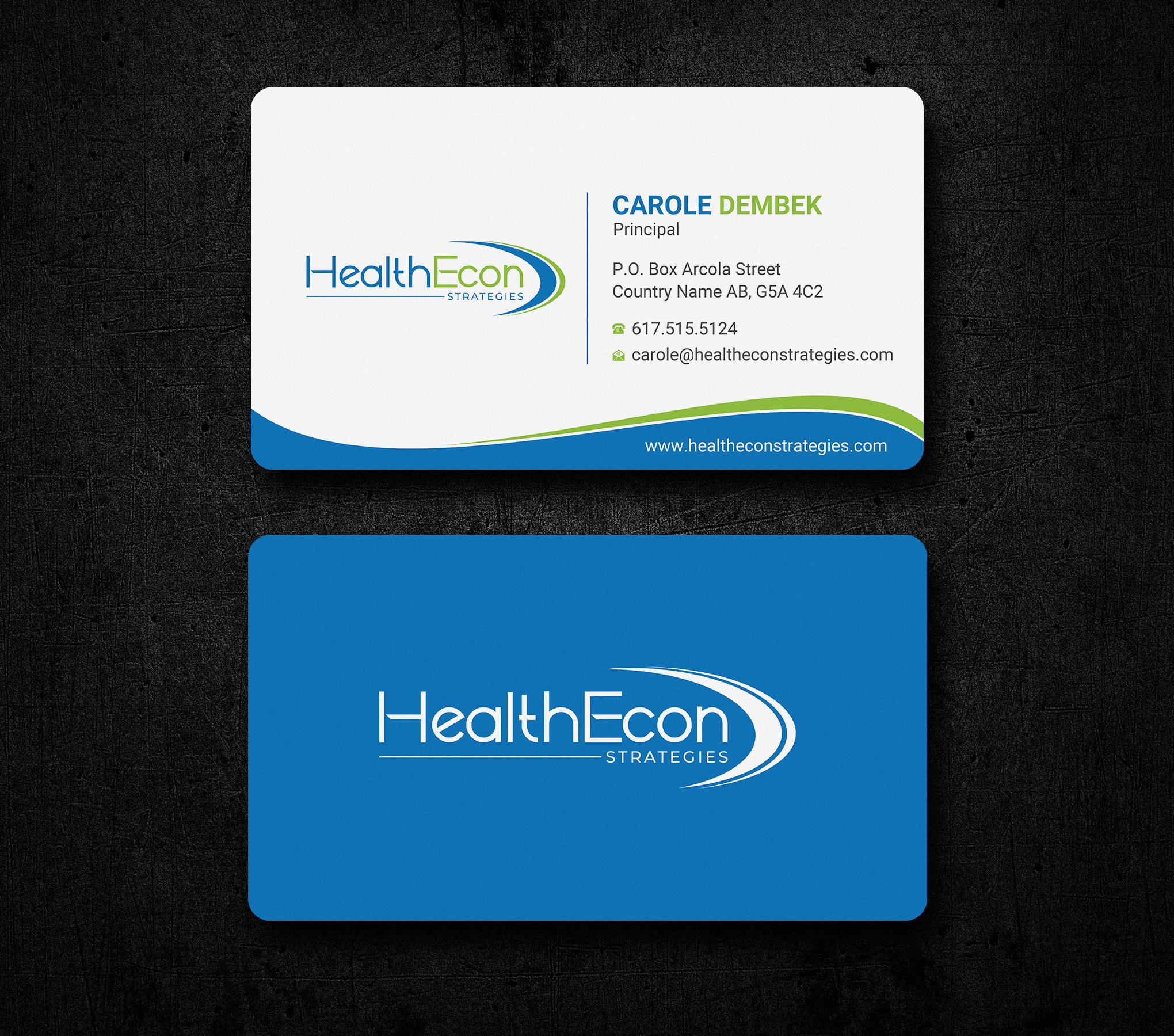 Business Card Design by Uttom 2 for HealthEcon Strategies | Design #34066408