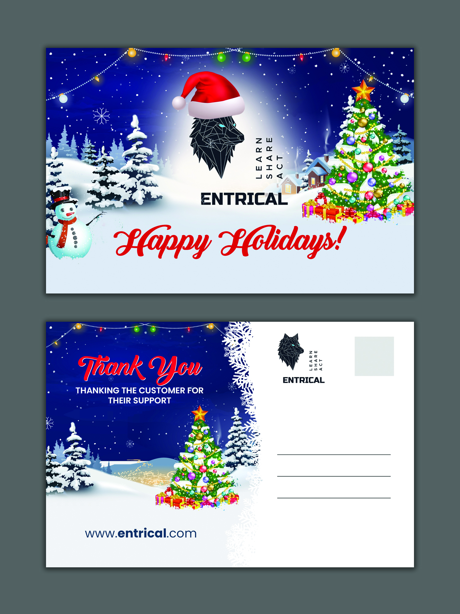 Postcard Design by debdesign for Entrical, LLC | Design #34085243