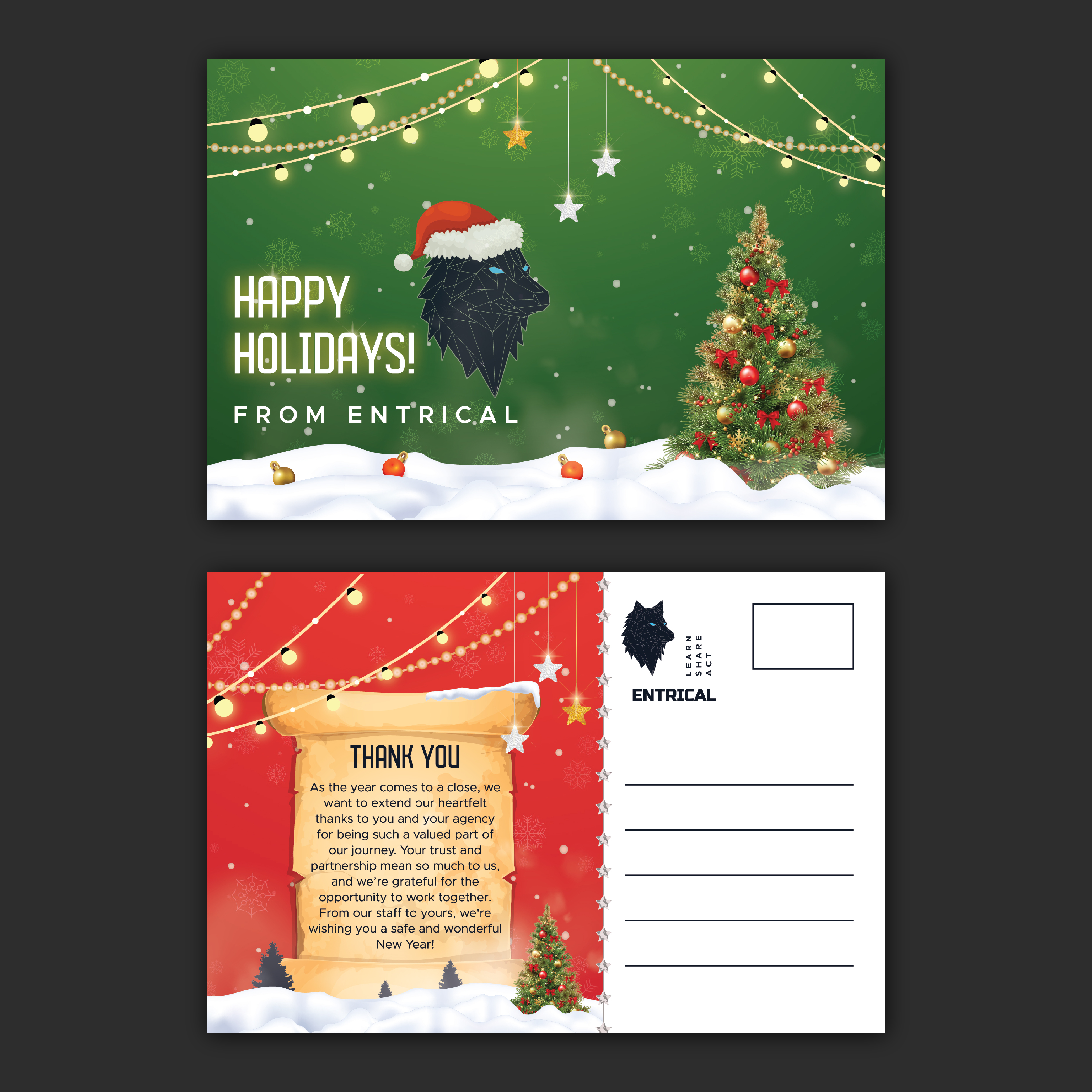 Postcard Design by Bidita Saha for Entrical, LLC | Design #34119445