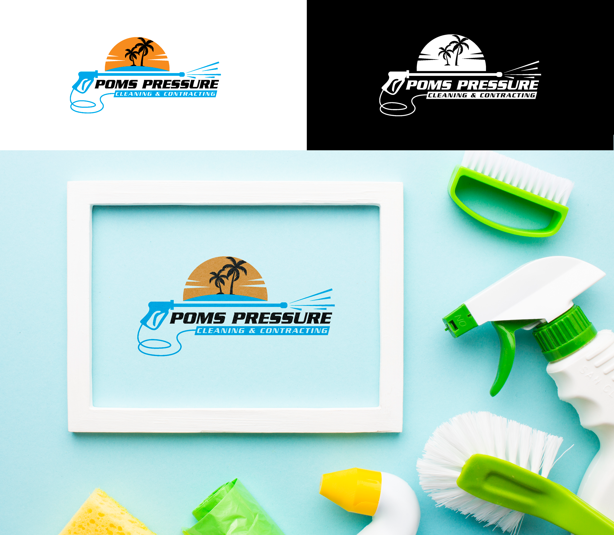 Logo-Design von RA-bica für Poms Pressure Cleaning & Contracting | Design #34100798