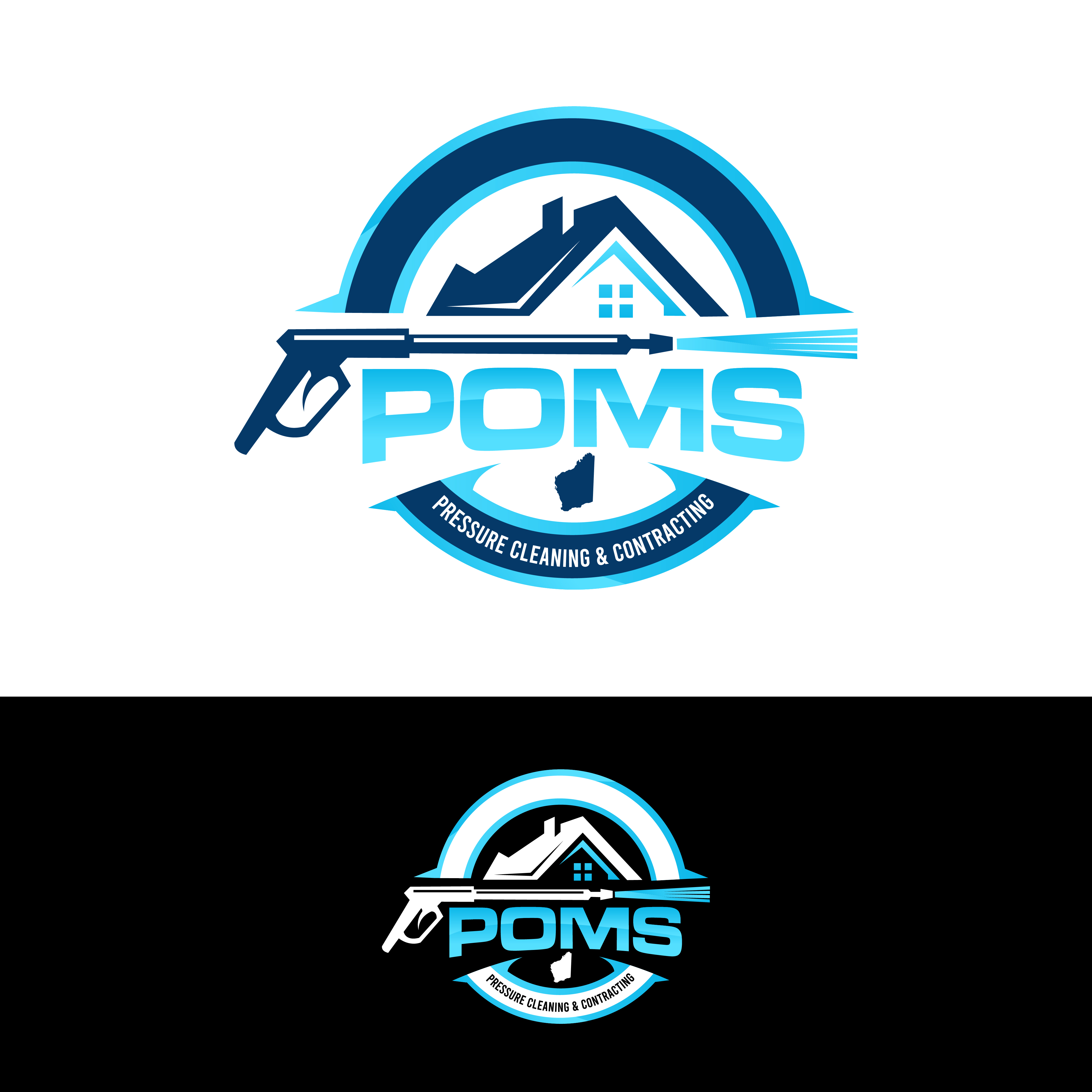 Logo Design by dynamicstudio for Poms Pressure Cleaning & Contracting | Design #34100676
