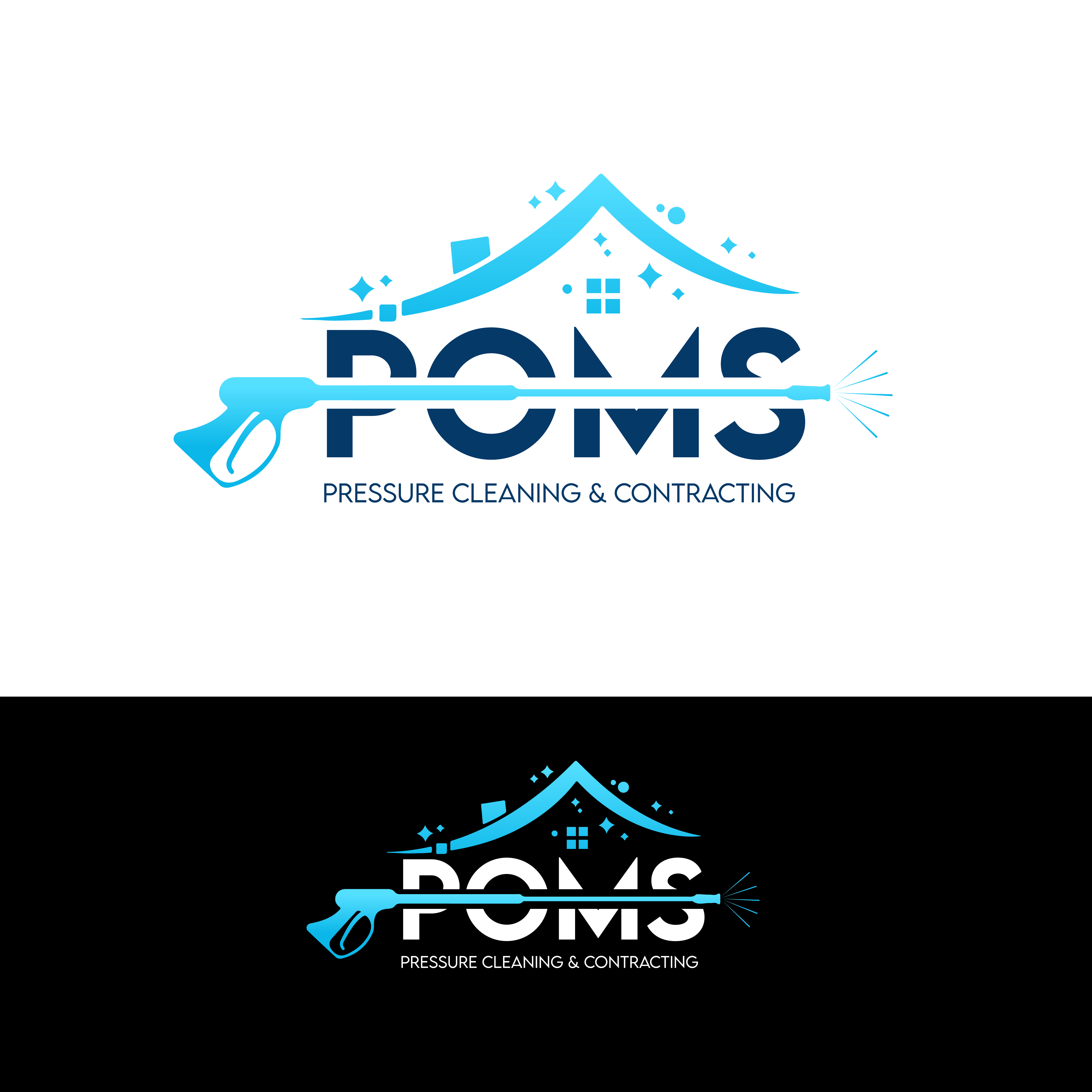 Logo Design by dynamicstudio for Poms Pressure Cleaning & Contracting | Design #34128813