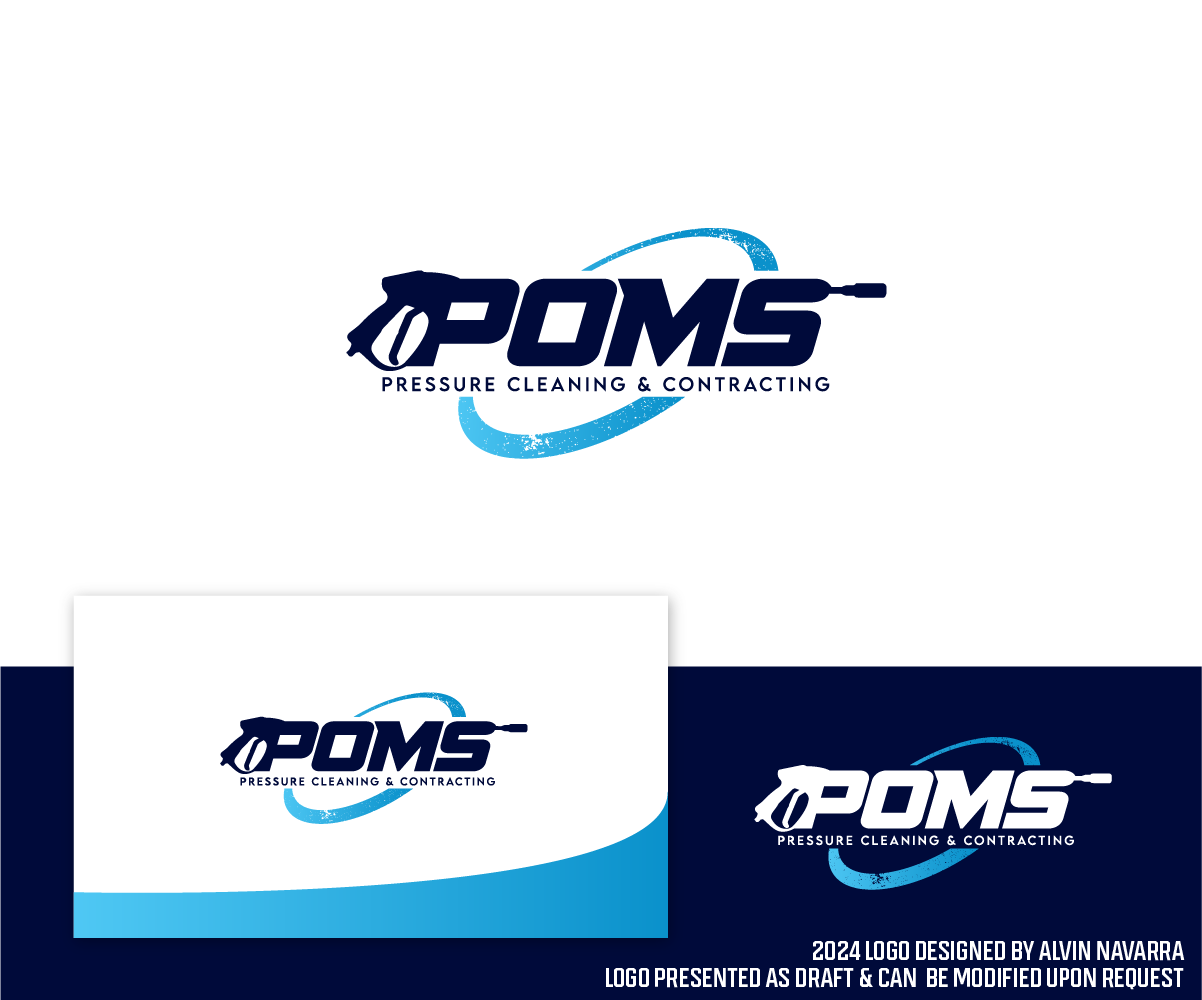 Logo Design by alvinnavarra for Poms Pressure Cleaning & Contracting | Design #34096255