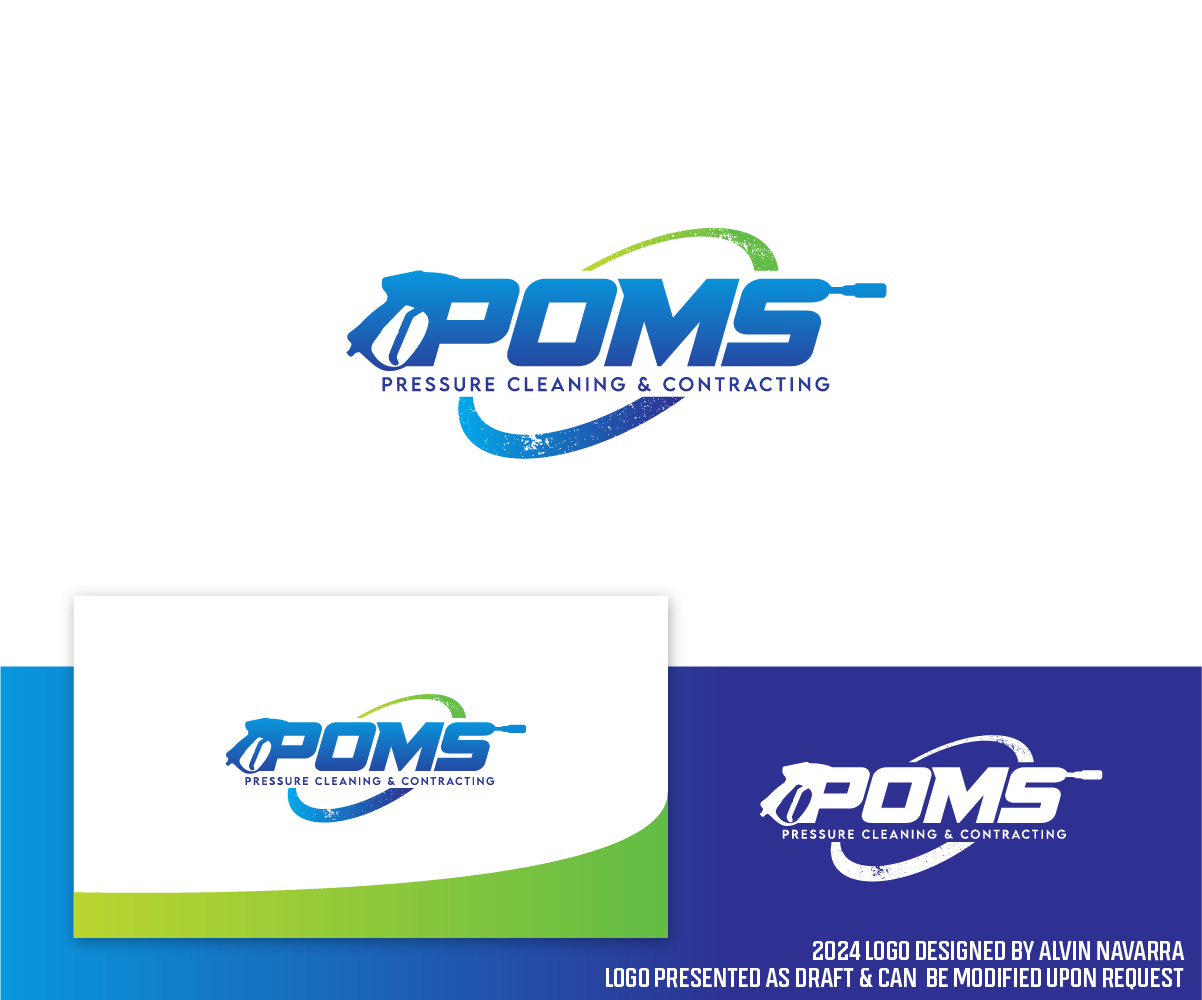 Logo Design by alvinnavarra for Poms Pressure Cleaning & Contracting | Design #34096264