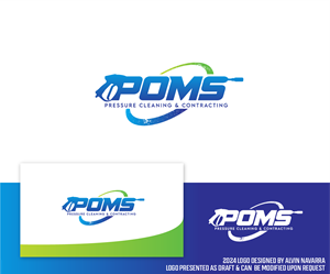 Logo Design by alvinnavarra for Poms Pressure Cleaning & Contracting | Design: #34096264