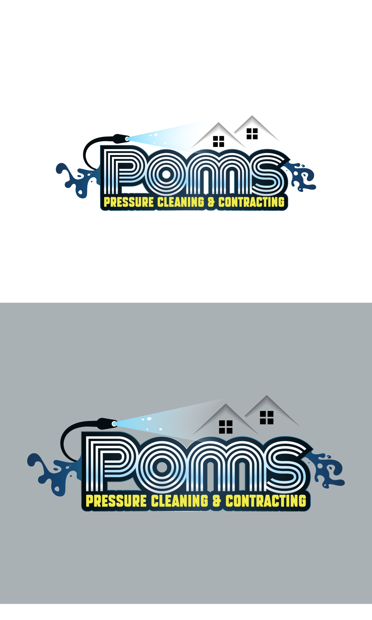 Logo-Design von taufik_alrahman für Poms Pressure Cleaning & Contracting | Design #34102039