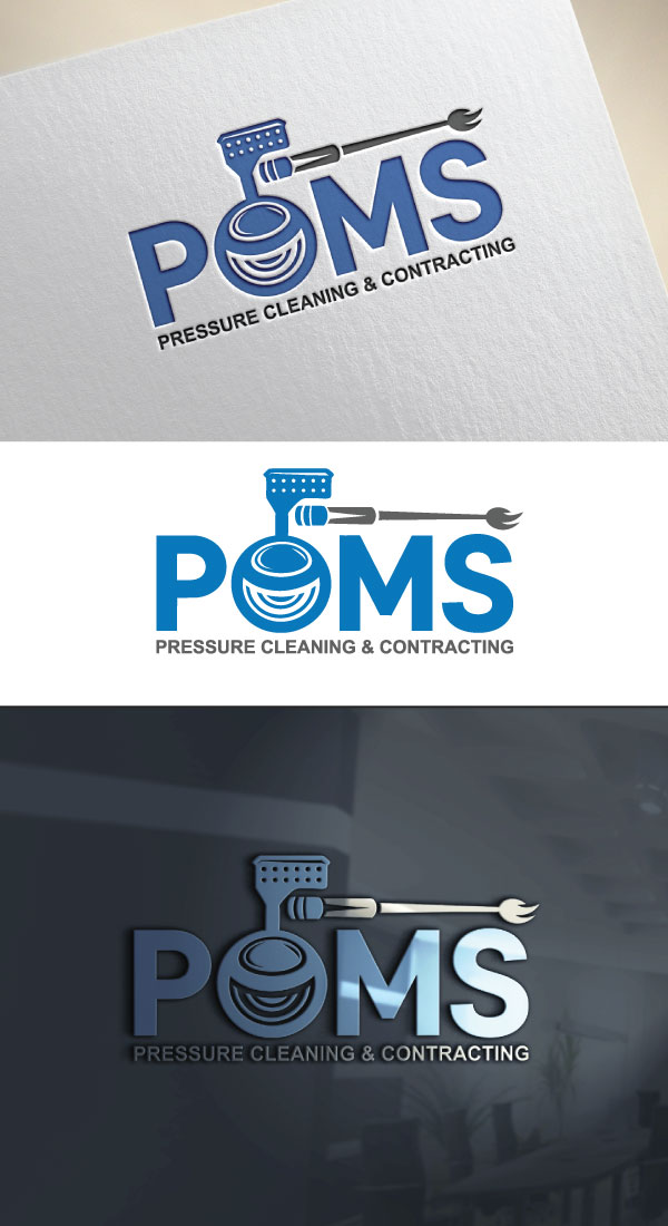 Logo-Design von AB design ..... für Poms Pressure Cleaning & Contracting | Design #34081957