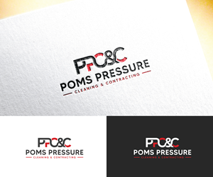 Logo Design by step forward 2 for Poms Pressure Cleaning & Contracting | Design: #34080735