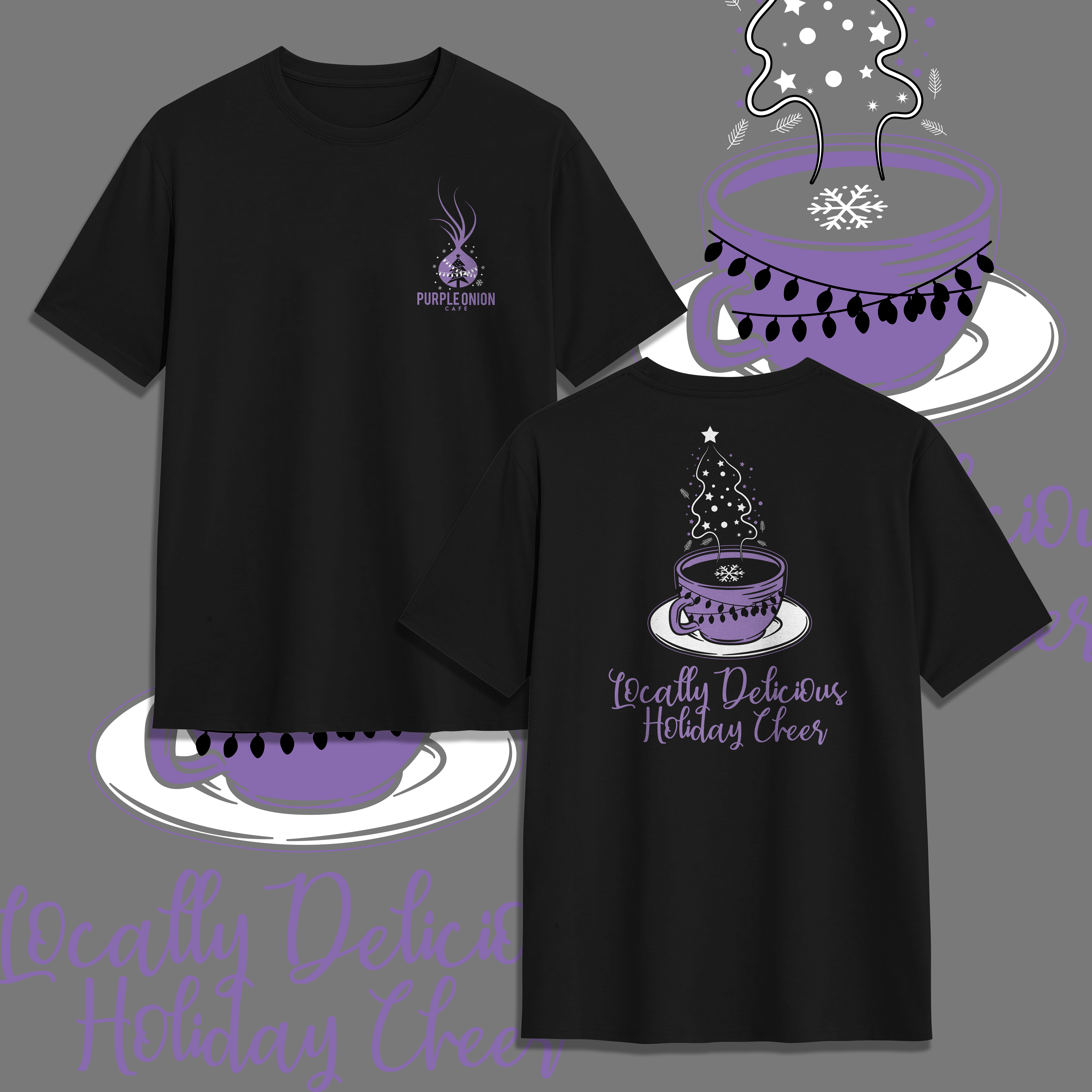 T-shirt Design by V FOUR Design for purple onion inc | Design #34084936