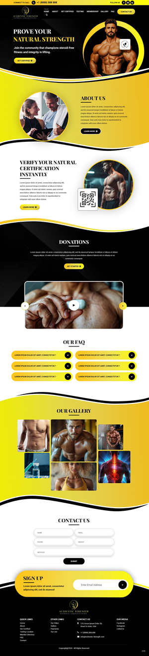 Web Design by pb for Authentic Strength-Natural Certification | Design #34085893