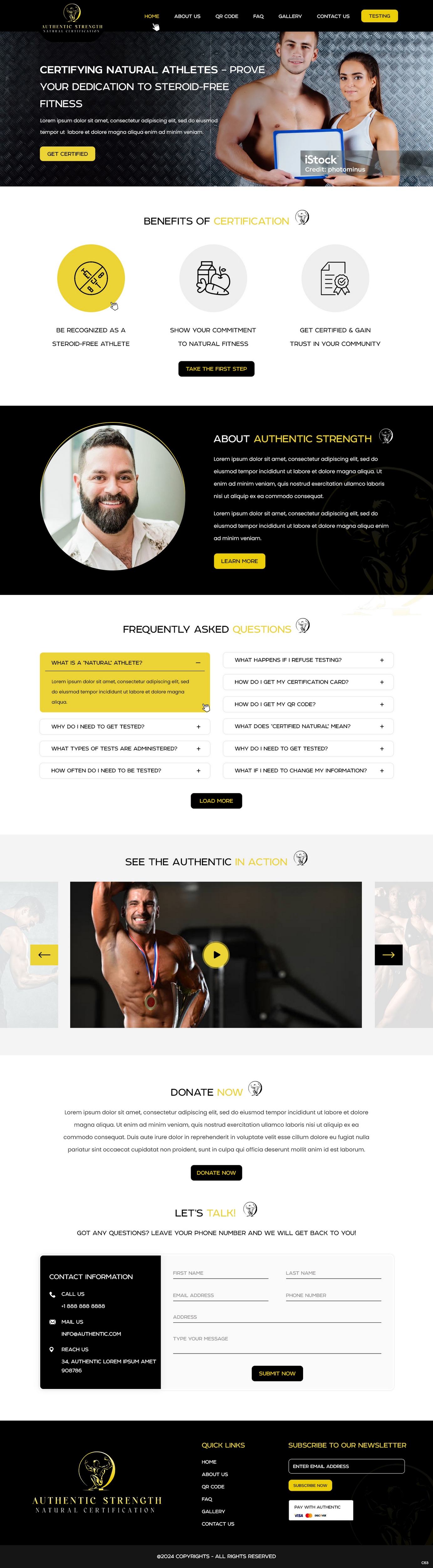 Web-Design von pb für Authentic Strength-Natural Certification | Design #34094341