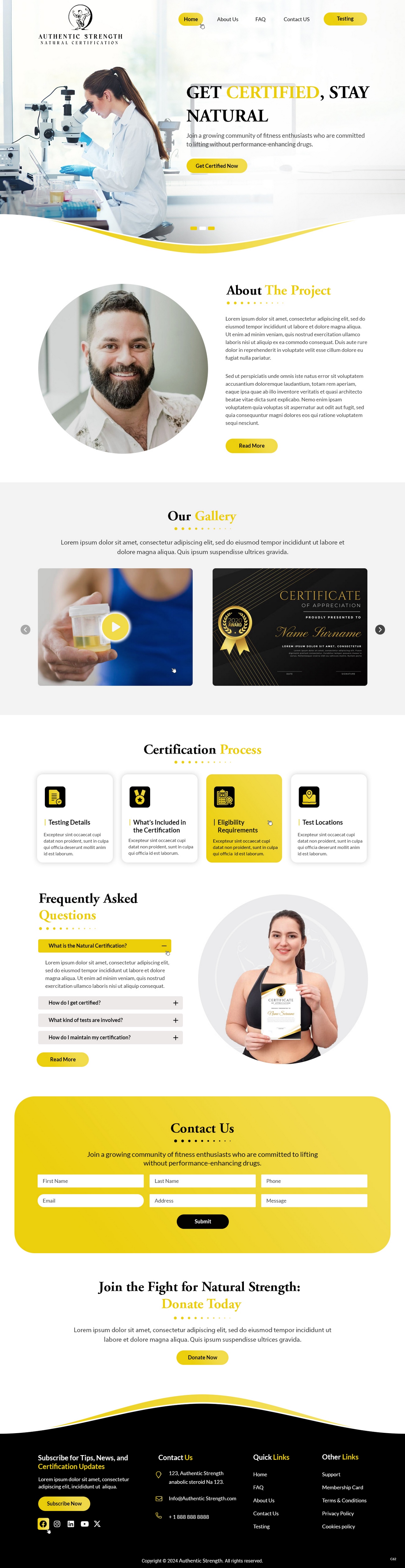 Web Design by pb for Authentic Strength-Natural Certification | Design #34094343