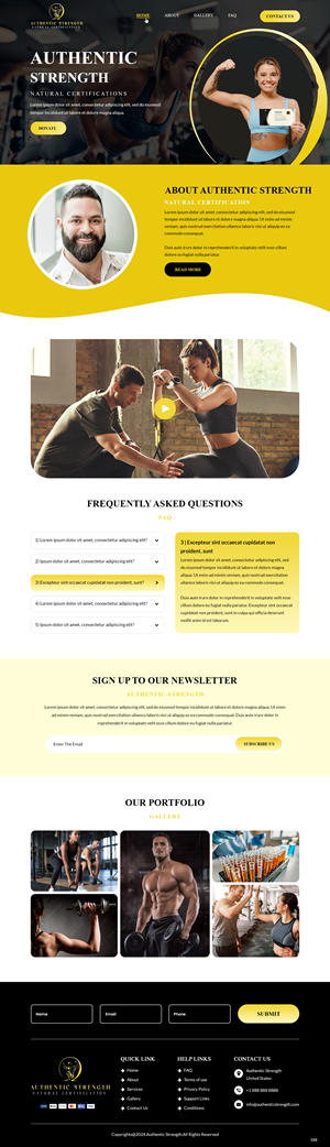 Web-Design von pb für Authentic Strength-Natural Certification | Design: #34094344