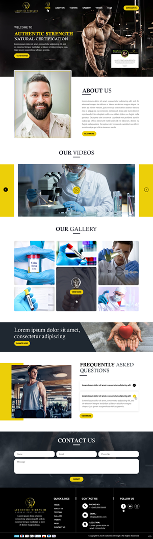 Web-Design von pb für Authentic Strength-Natural Certification | Design: #34094349