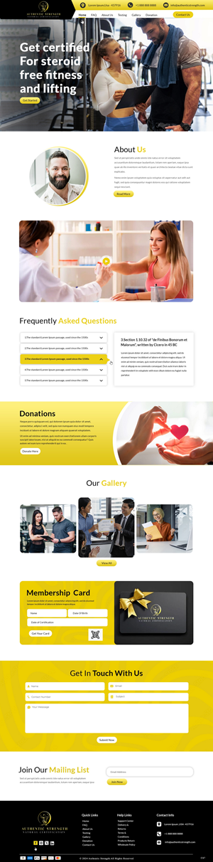 Web-Design von pb für Authentic Strength-Natural Certification | Design: #34094350