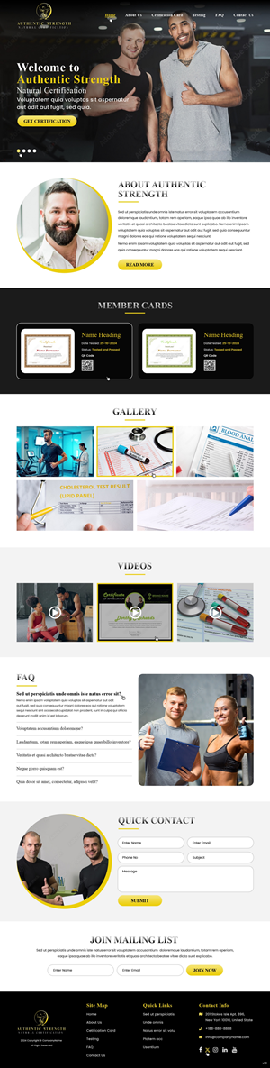 Web-Design von pb für Authentic Strength-Natural Certification | Design: #34094351