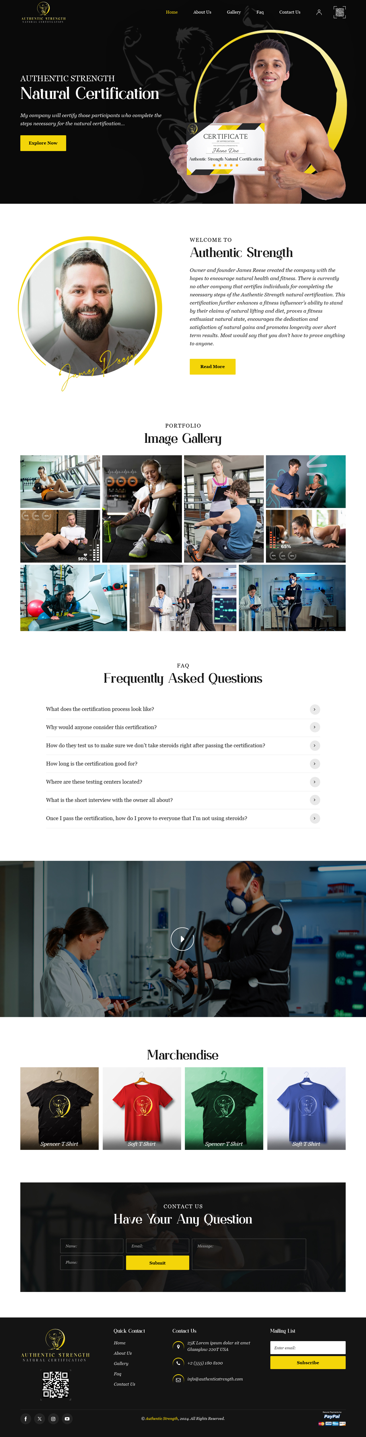Web Design by sai.designer87 for Authentic Strength-Natural Certification | Design #34126725