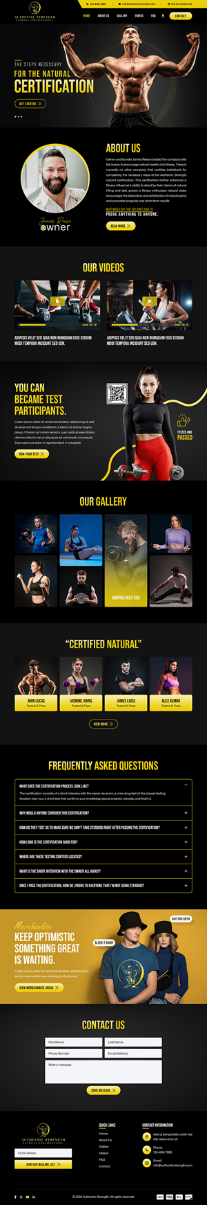 Diseño Web por sai.designer87 para Authentic Strength-Natural Certification | Diseño: #34134857