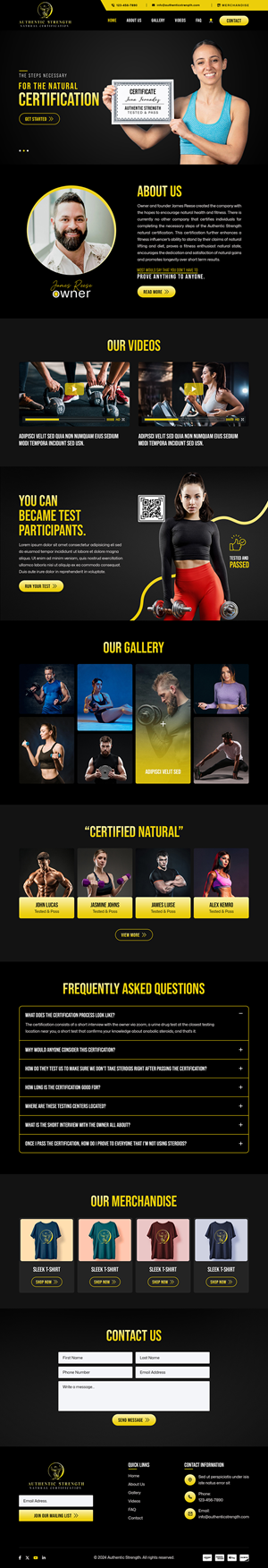 Diseño Web por sai.designer87 para Authentic Strength-Natural Certification | Diseño: #34134859
