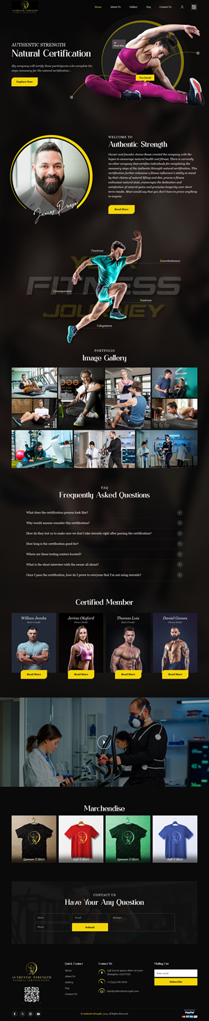 Diseño Web por sai.designer87 para Authentic Strength-Natural Certification | Diseño: #34134888