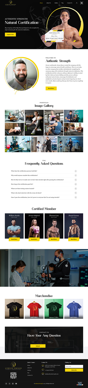 Diseño Web por sai.designer87 para Authentic Strength-Natural Certification | Diseño: #34134889