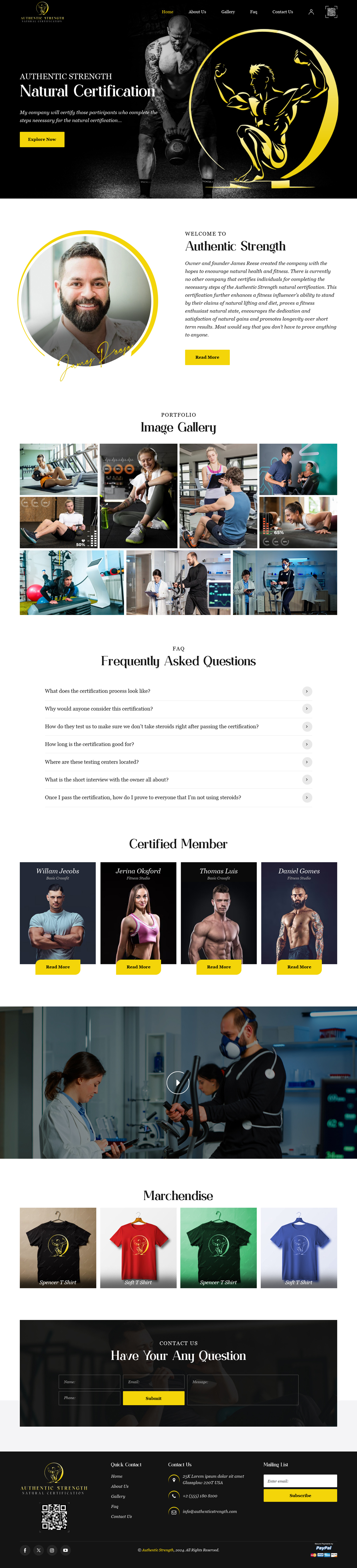 Web Design by sai.designer87 for Authentic Strength-Natural Certification | Design #34134890