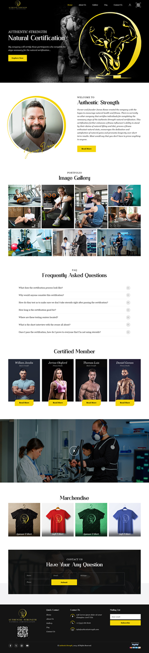 Diseño Web por sai.designer87 para Authentic Strength-Natural Certification | Diseño: #34134890