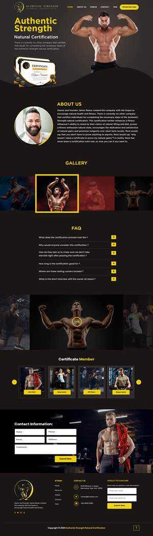Web-Design von sai.designer87 für Authentic Strength-Natural Certification | Design: #34135467