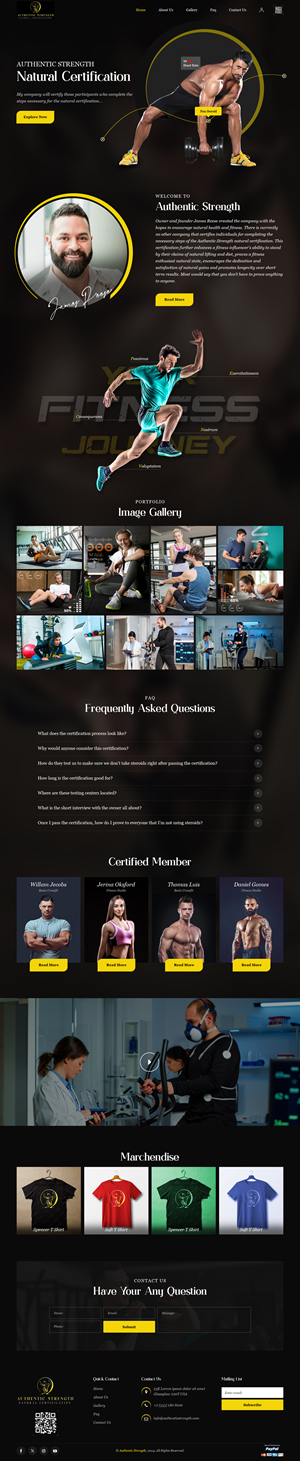 Web-Design von sai.designer87 für Authentic Strength-Natural Certification | Design: #34138777