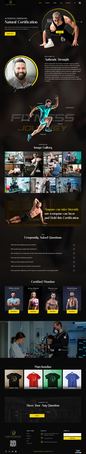 Web-Design von sai.designer87 für Authentic Strength-Natural Certification | Design: #34151569