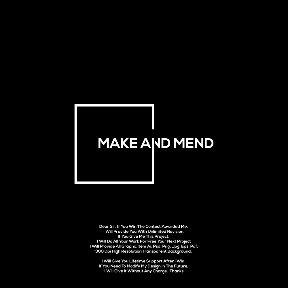 Logo Design by hossain32 for Make And Mend | Design #34124217