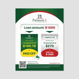 Diseño de Flyer por san.ty para Payment 1 Financial | Diseño: #34090713