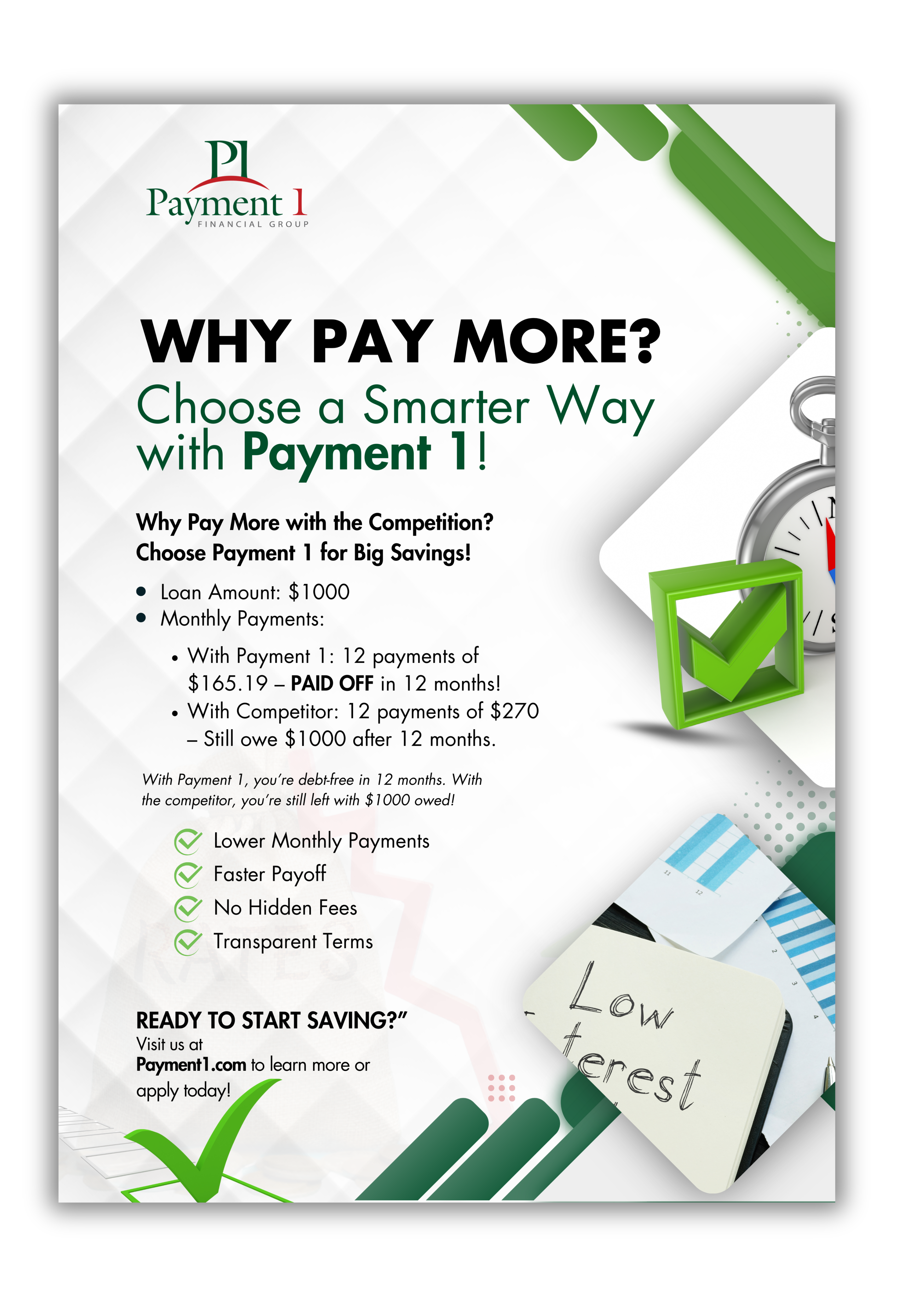 Flyer Design by Custom A for Payment 1 Financial | Design #34116441