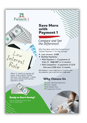 Flyer Design by Custom A for Payment 1 Financial | Design: #34116442