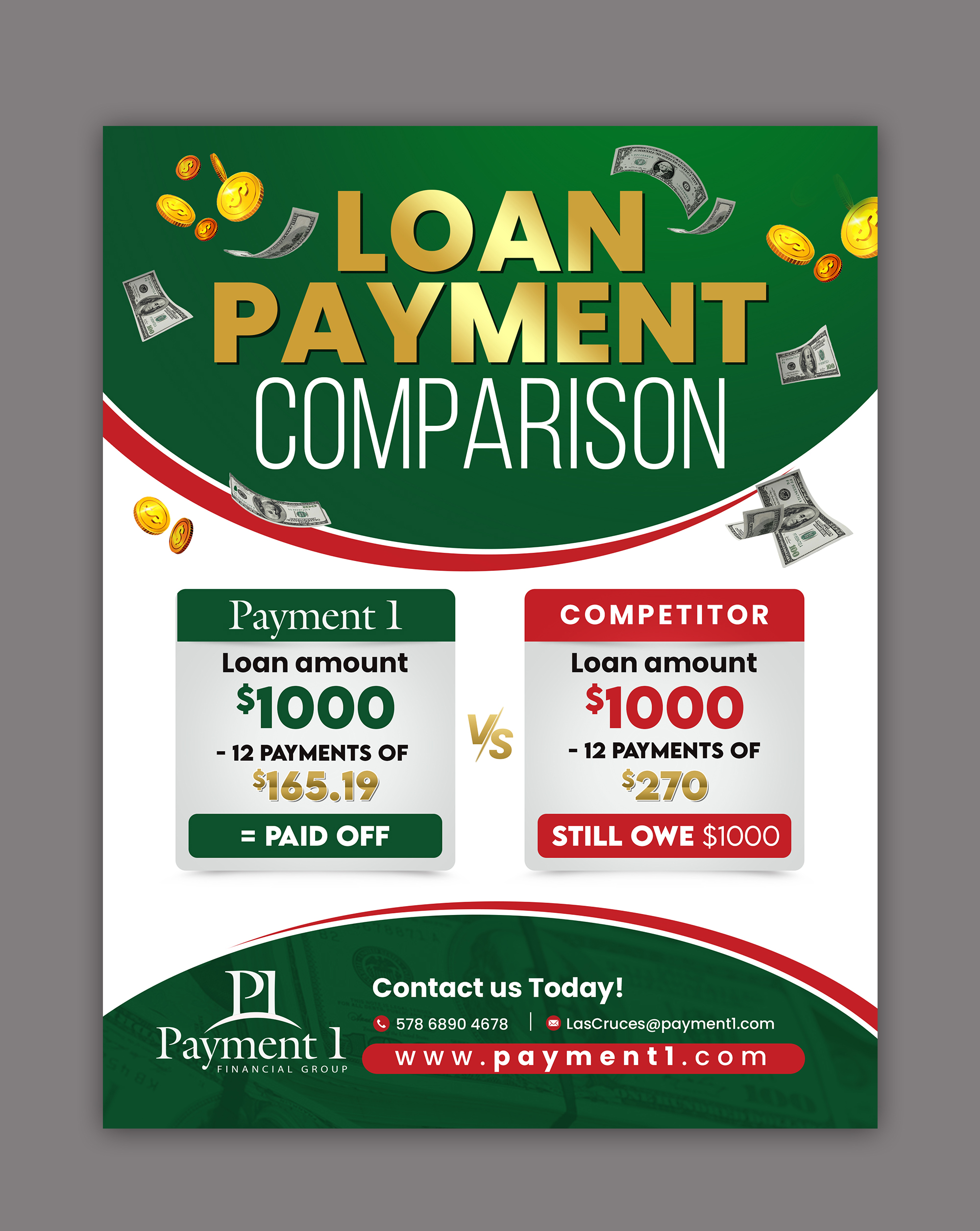 Flyer Design by debdesign for Payment 1 Financial | Design #34091686
