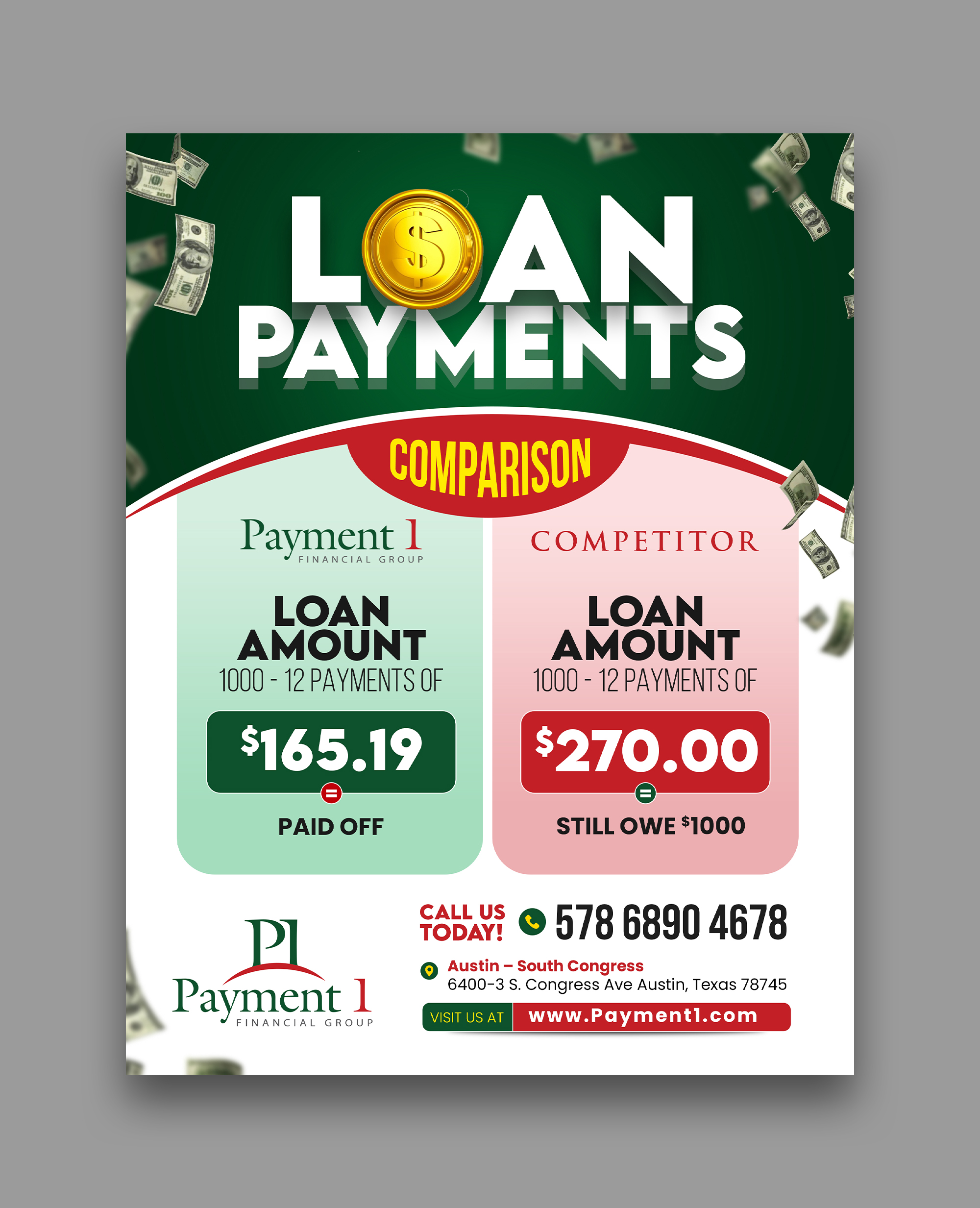 Flyer Design by debdesign for Payment 1 Financial | Design #34093990