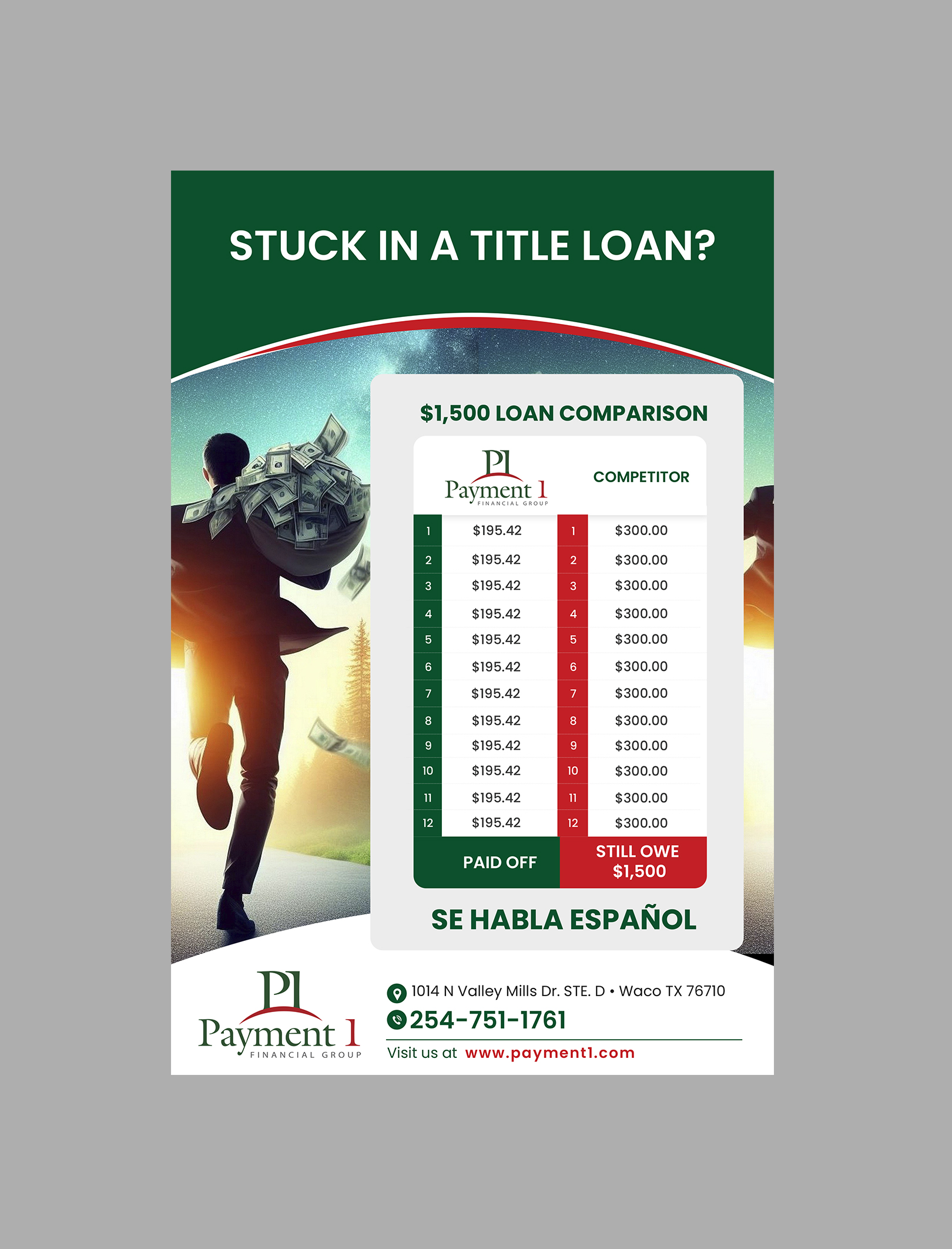 Flyer-Design von Creations Box 2015 für Payment 1 Financial | Design #34140454