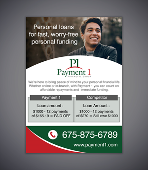 Diseño de Flyer por Brand aid para Payment 1 Financial | Diseño: #34106725